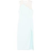 Blauwe Bodycon Jurk met Tule Paneel David Koma , Blue , Dames