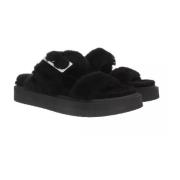 Zwarte Slipper met Gespen Giuseppe Zanotti , Black , Dames