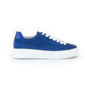 Velours Veterschoenen Gabor , Blue , Dames