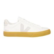 Witte leren sneakers met suède detail Veja , White , Heren