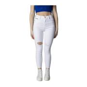 Slim Fit Katoenmix Jeans Tommy Jeans , White , Dames