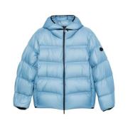 Korte donsjas in Lichtblauw Moncler , Blue , Heren