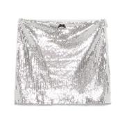 Sequin Mesh Mini Rok Rotate Birger Christensen , Gray , Dames