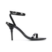 Zwarte lakleren Eiffeltoren sandalen Vetements , Black , Dames