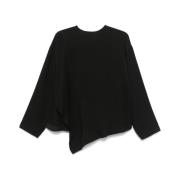 Zwarte Geknoopte Sjaal Hals Top Studio Nicholson , Black , Dames