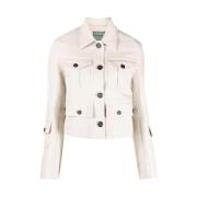 Ivoorwitte Korte Jas Durazzi Milano , Beige , Dames