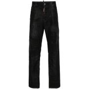 Zwarte Coated Denim Jeans Dsquared2 , Black , Heren