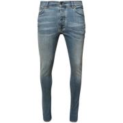 Blauwe Skinny Stretch Jeans met Logo Amiri , Blue , Heren