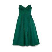 Smaragdgroene Strapless Jurk met Zakken Rebecca Vallance , Green , Dam...