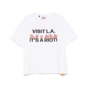 Riot Print Crew Neck T-shirt Gallery Dept. , White , Heren