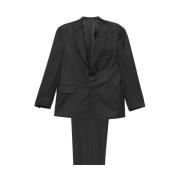 Slate Grey Wool Blazer Suit Canali , Gray , Heren