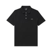 Zwarte Polo Shirt Geborduurd Logo A.p.c. , Black , Heren