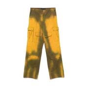 Cargo Twill Broek met Vervaagd Effect Who Decides War , Yellow , Heren