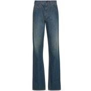 Vervaagde Denim Jeans met Contraststiksels Maison Margiela , Blue , Da...