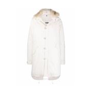 Parka Jas met Bontkraag Jil Sander , White , Dames