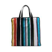 Zigzag Katoenen Tote Tas Missoni Home , Black , Dames