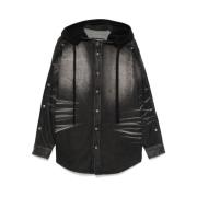 Zwarte Denim Hoodie Shirt Y/Project , Black , Dames