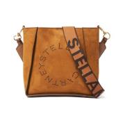 Bruine Nep Suede Studs Tas Stella McCartney , Brown , Dames