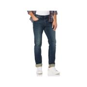 Straight Leg Jeans 5-Pocket Houston Camel Active , Blue , Heren