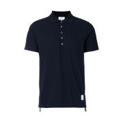 Blauw Centrale Achterstreep Poloshirt Thom Browne , Blue , Heren