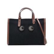 Midnight Blue Open Top Tote Tas Anya Hindmarch , Blue , Dames