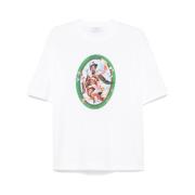 Grafische Print Crew Neck T-shirt Off White , White , Heren