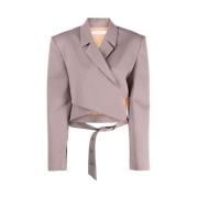 Crossover-front Geknipte Blazer Ssheena , Purple , Dames