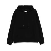 Zwarte hoodie met voorzak Wooyoungmi , Black , Heren