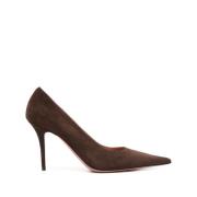 Barbara Pump 90 Mocha Amina Muaddi , Brown , Dames