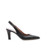 Zwarte Slingback Blokhak Schoenen Paris Texas , Black , Dames