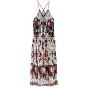 Botanische Print Halterjurk Farm Rio , Multicolor , Dames