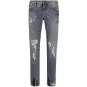 Lichtblauwe Klassieke Vijf Zakken Jeans Dolce & Gabbana , Blue , Heren