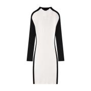 Gebreide Color-Block Jurk Courrèges , White , Dames