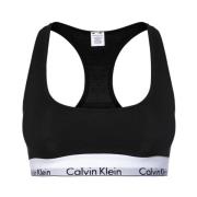 Sportieve Tekst Print Bralette Calvin Klein , Black , Dames