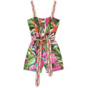 Groene Jumpsuit met Knopen Farm Rio , Multicolor , Dames