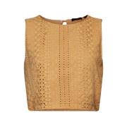 Lange mouwen blouse effen Esprit , Beige , Dames