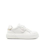 Chunky Sole Lace-Up Sneakers Pinko , White , Dames