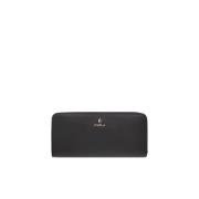 Leren portemonnee Furla , Black , Dames