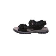 Zwarte Sandalen Waldläufer , Black , Heren