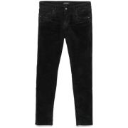 Zwarte Denim Velvet Jeans Salvatore Santoro , Black , Heren