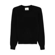 Zwarte Gebreide Crew Neck Sweater Isabel Marant , Black , Dames