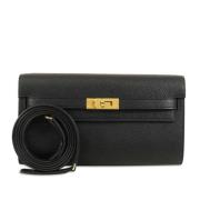 Pre-owned Leather crossbody-bags Hermès Vintage , Black , Dames