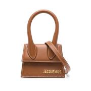 Bruin Leren Mini Tote Tas Jacquemus , Brown , Dames