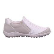 Casual Leren Schoenen met Ritssluiting Remonte , White , Dames