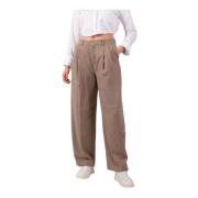 Bruine Melange Ink Broek Drykorn , Brown , Dames