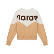 Color-blocked Logo Print Sweatshirt Isabel Marant Étoile , Multicolor ...