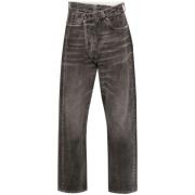 Grijze Denim Whiskering Effect Jeans R13 , Gray , Heren