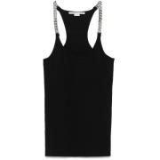 Zwarte Mouwloze Racerback Top Stella McCartney , Black , Dames