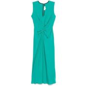 Teal Green V-hals Jurk met Gerimpelde Plooien Victoria Beckham , Green...