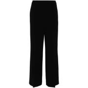 Zwarte Wijde Pijp Getailleerde Broek Theory , Black , Dames